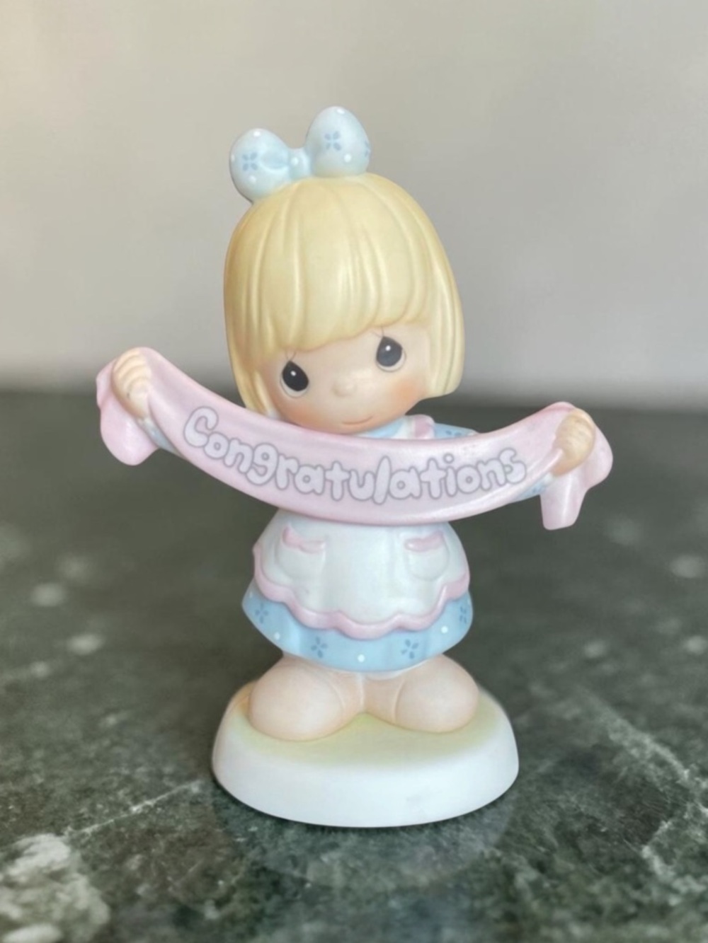 Vintage Precious Moments by Enesco | It’s A Banner Day, Congratulations | 2000